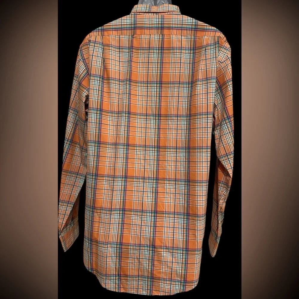 Polo Ralph Lauren Men Shirt Plaid TRIM‎ MILITARY Button Flap Pocket Epaulets XL